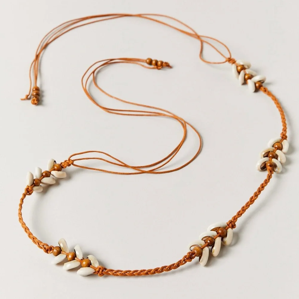 Free People Shell Lace Tassel Belt